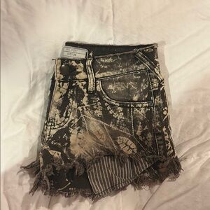 Free People Black and Tan Women's Shorts